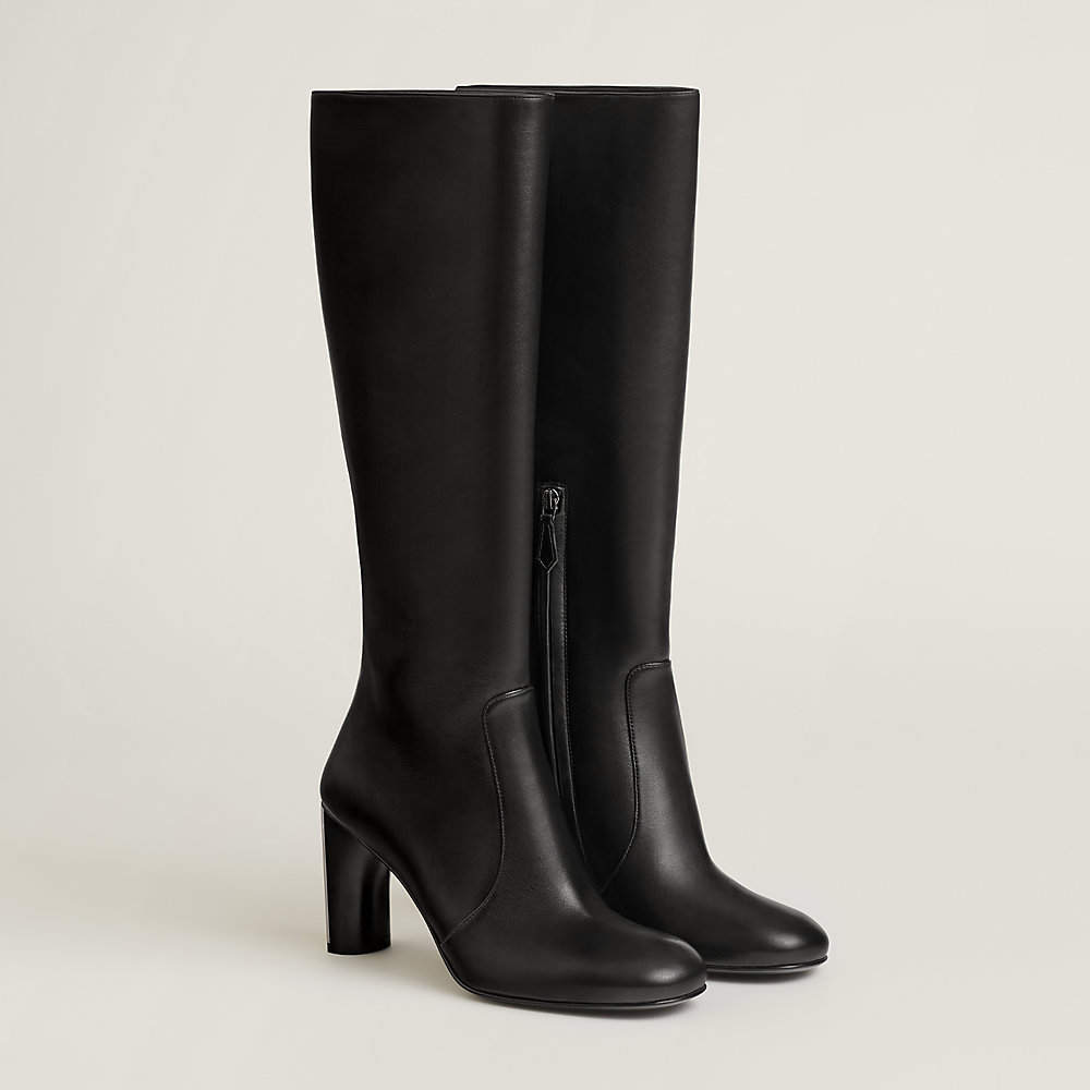Hermès ブラック ボウタイ Louisa 80 boot - Black | Hermès USA